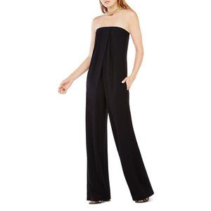 BCBGMaxAzria Edison Strapless Jumpsuit - Black - Size SMALL